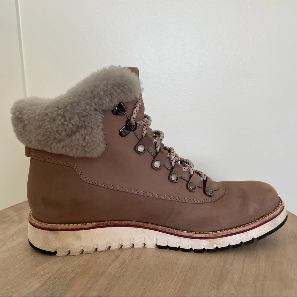 Women’s Cole Haan Grand Explore Waterproof HIKER BOOTS 9.5 B- Twilight Mauve - Picture 4 of 12